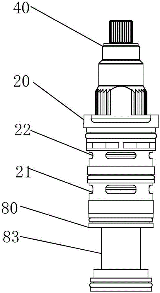 Special thermostatic cartridge and water outlet structure for gas water heater