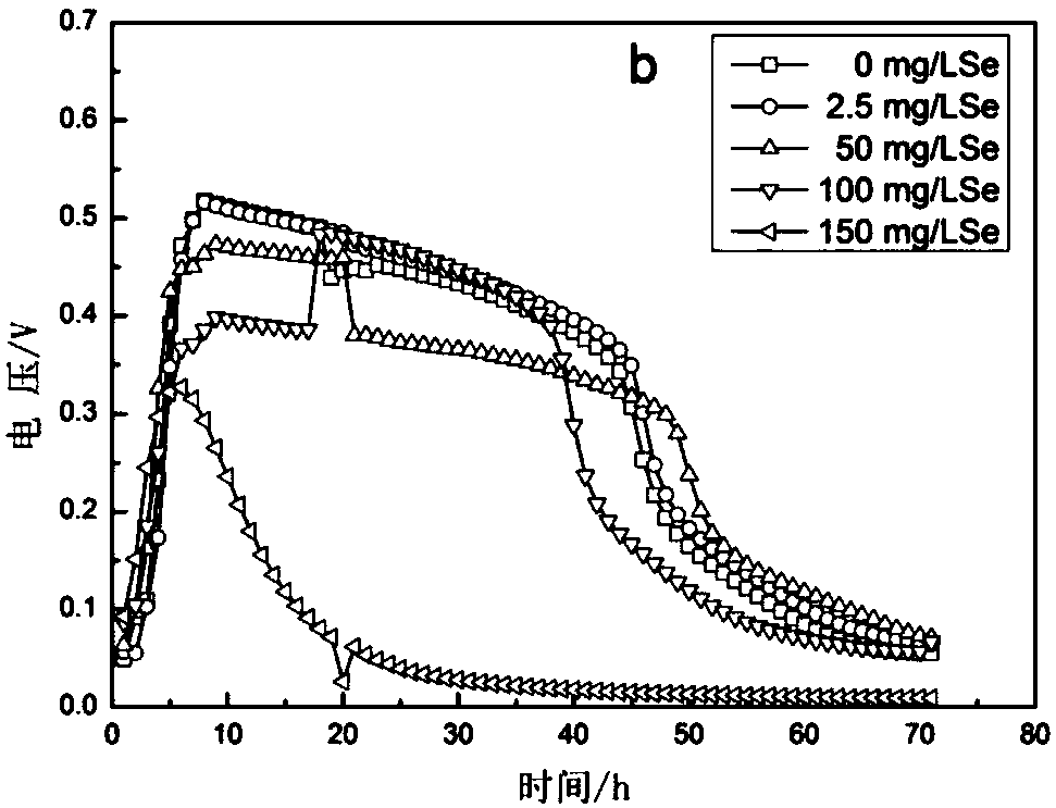 Method for monitoring and removing poisonous substance selenium by using microorganism electrochemical system