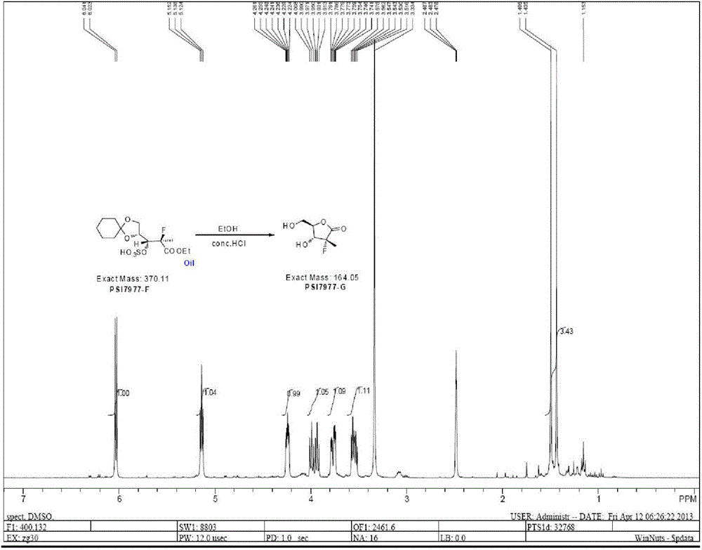 Method for preparing nucleoside polymerase inhibitor PSI-7977 intermediate