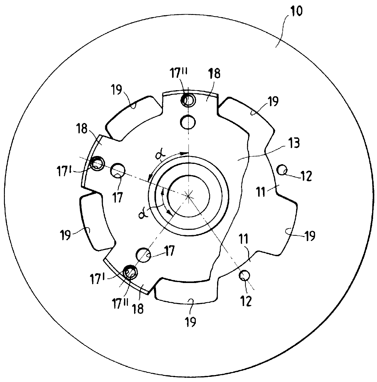 Wheel hub or hub unit allowing improved mounting and removal of a brake member