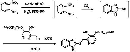 Method for preparing sulfur ether intermediates of proton pump inhibitor