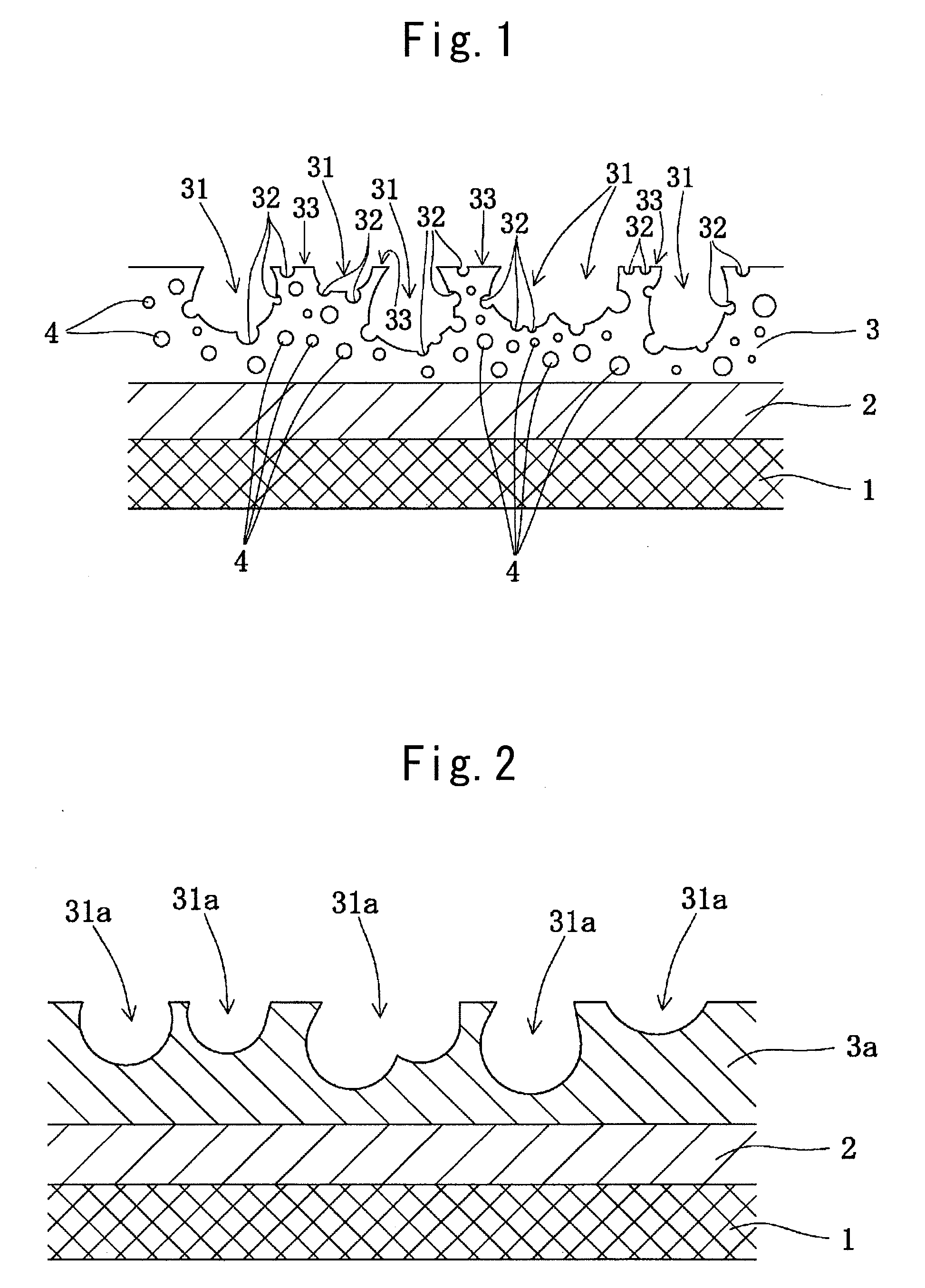 Method for forming resin surface, method for manufacturing article which forms recessed portions different in size randomly on surface thereof and article manufactured by the method, and method for manufacturing gloves and gloves manufactured by the method