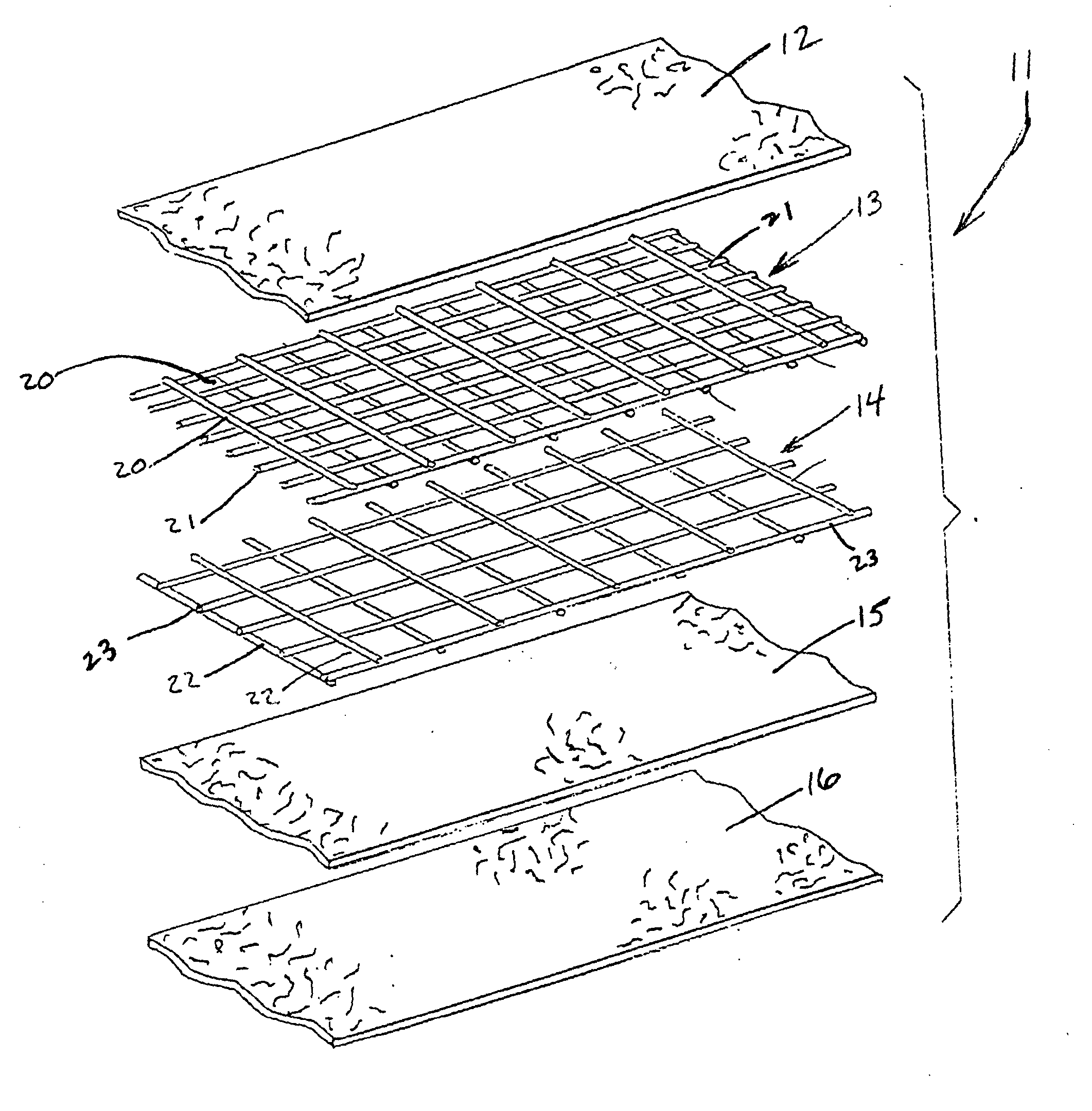 Reinforcement composite for a bituminous roofing membrane and method of making the composite