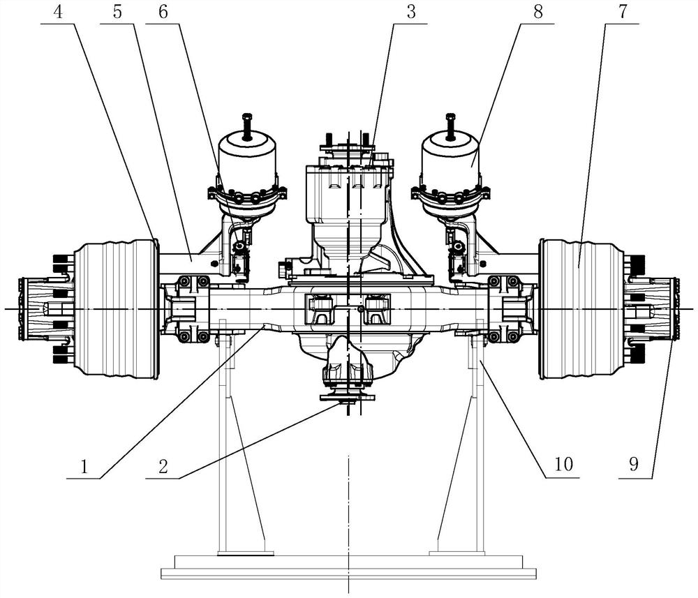 Assembly process method of automobile intermediate axle assembly