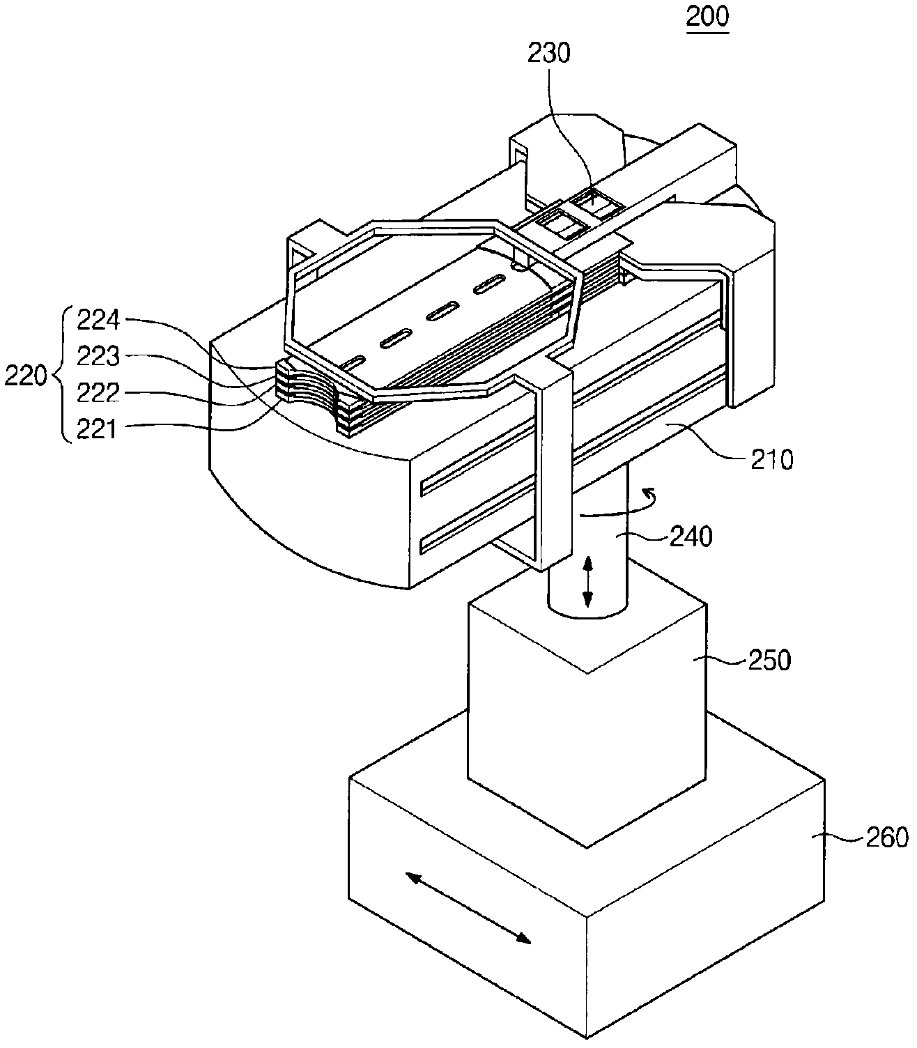 Substrate-transferring device, substrate-processing apparatus having same, and method of transferring substrate using substrate-transferring device