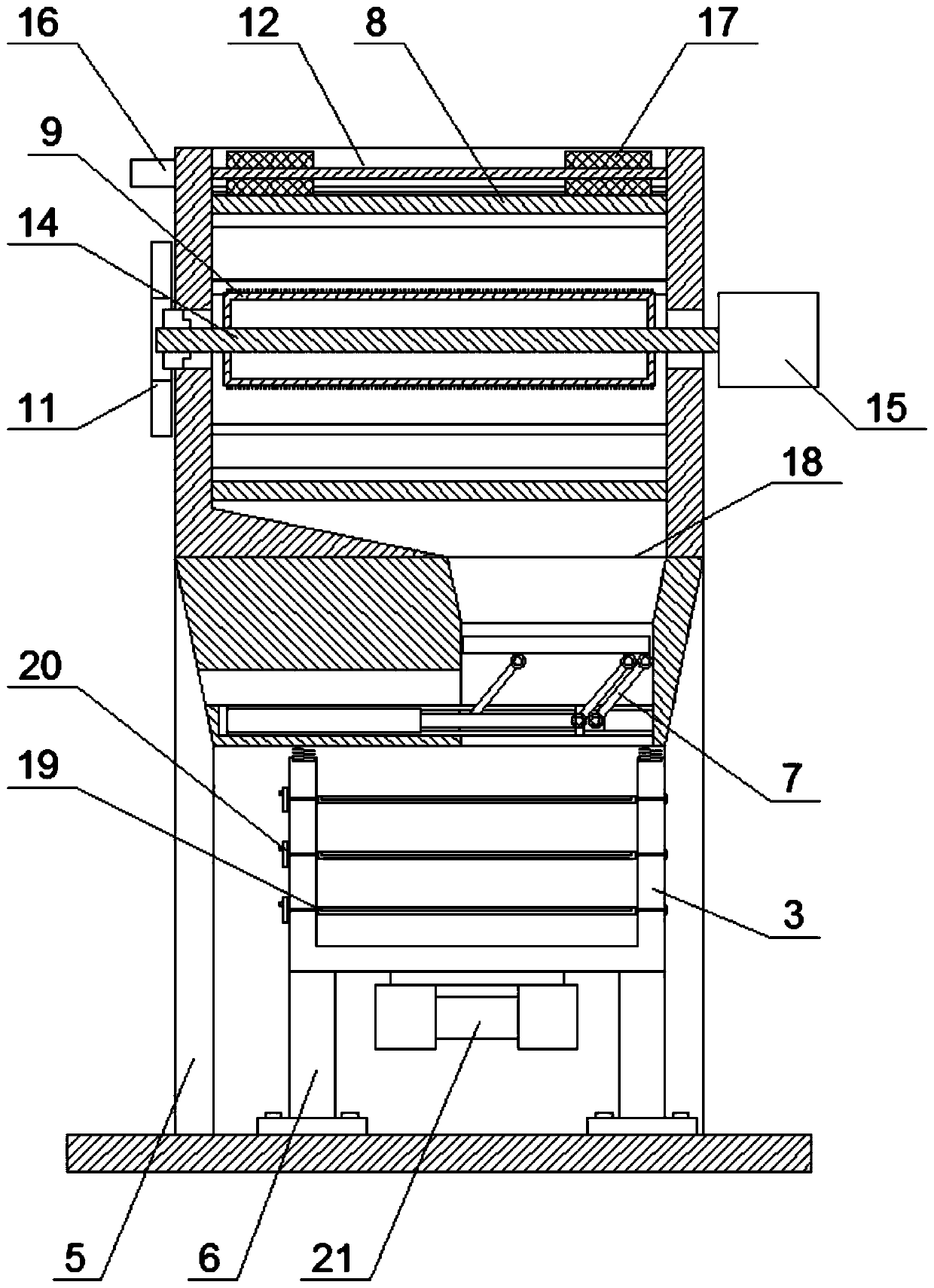 Wheat flour production break device