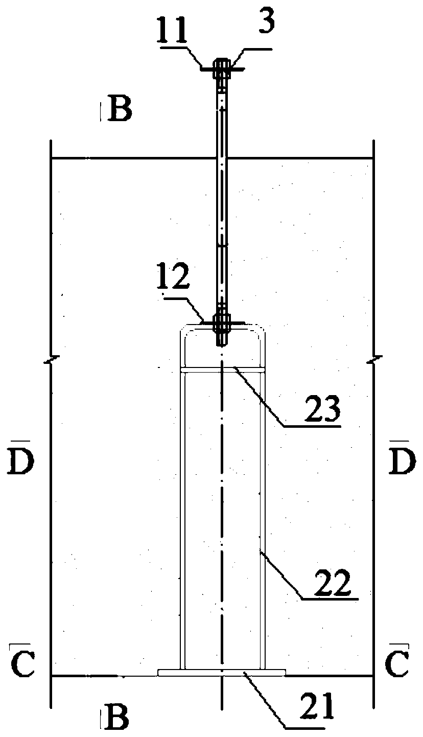 A ring-arranged pre-embedded bolt fixing structure and installation method for CDQ coke oven body