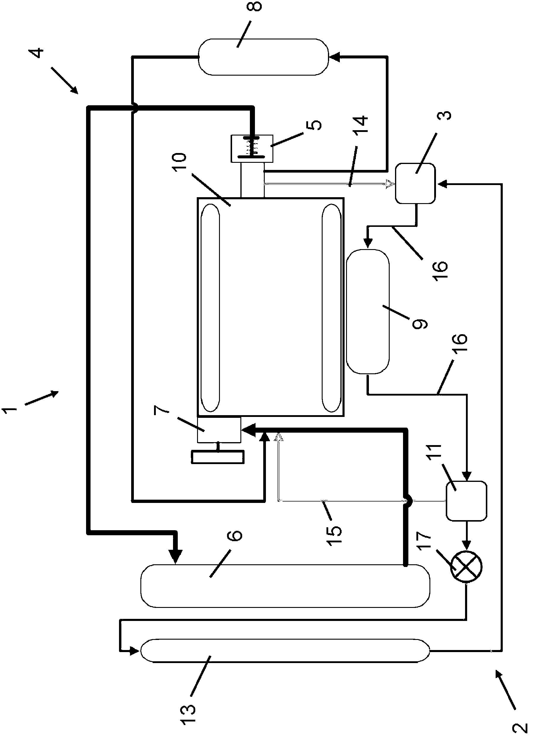 Cooling arrangement for a chargeable internal combustion engine