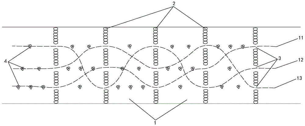 Ecological fishway with multi-level flow velocity channels