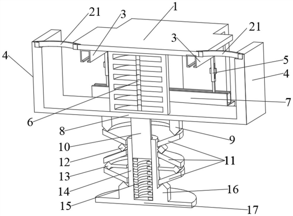 A three-dimensional vibration isolation device