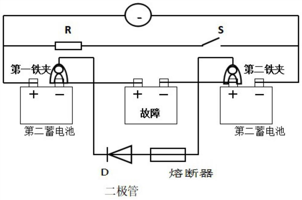 Device for replacing single storage battery in direct current system