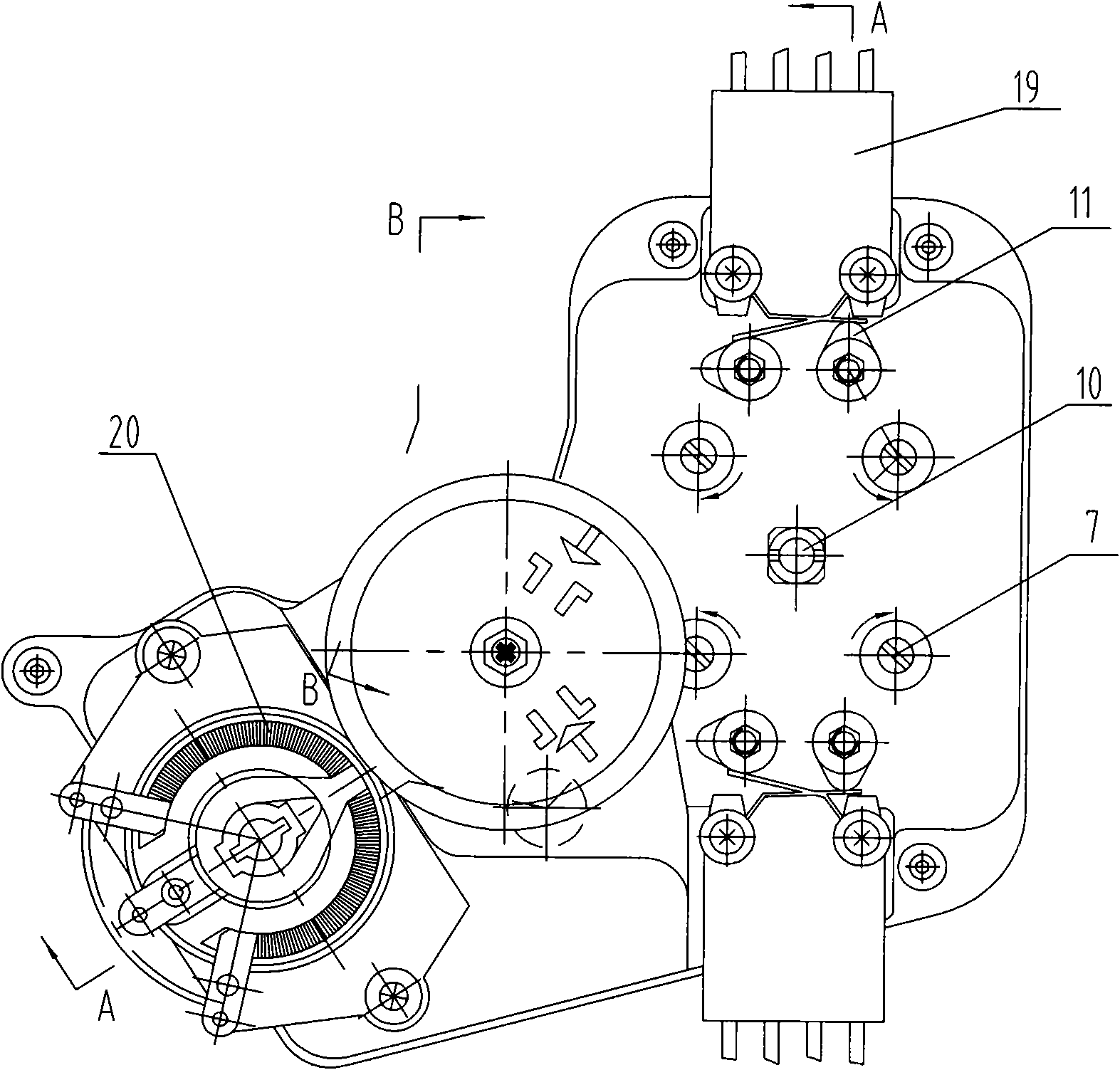Stroke position control device of valve executing mechanism