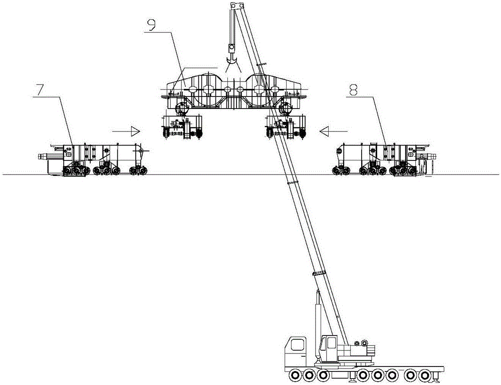 Installing method for bridge crane in enclosed environment workshop