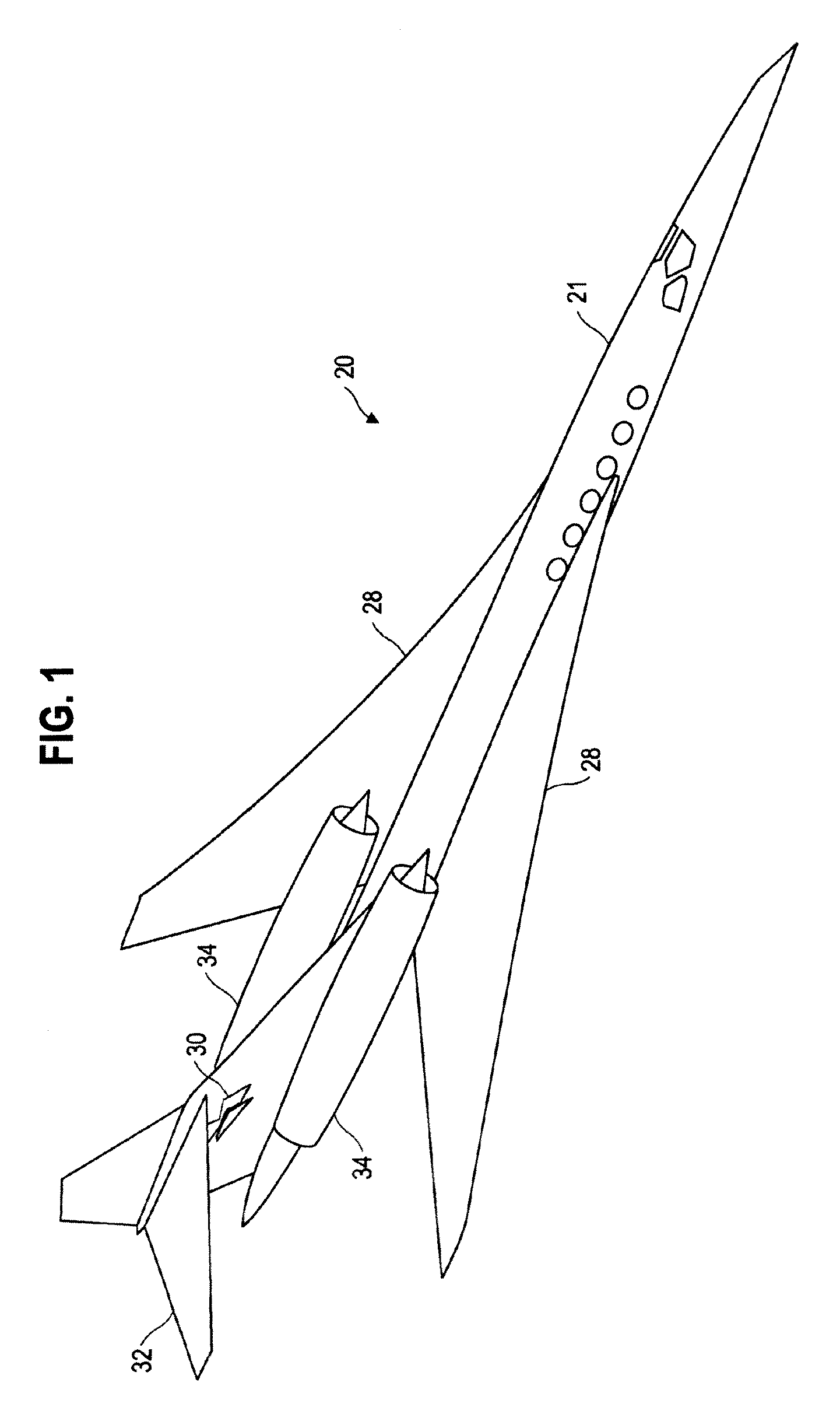 Supersonic Aircraft with Spike for Controlling and Reducing Sonic Boom