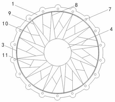 A diesel engine flywheel housing