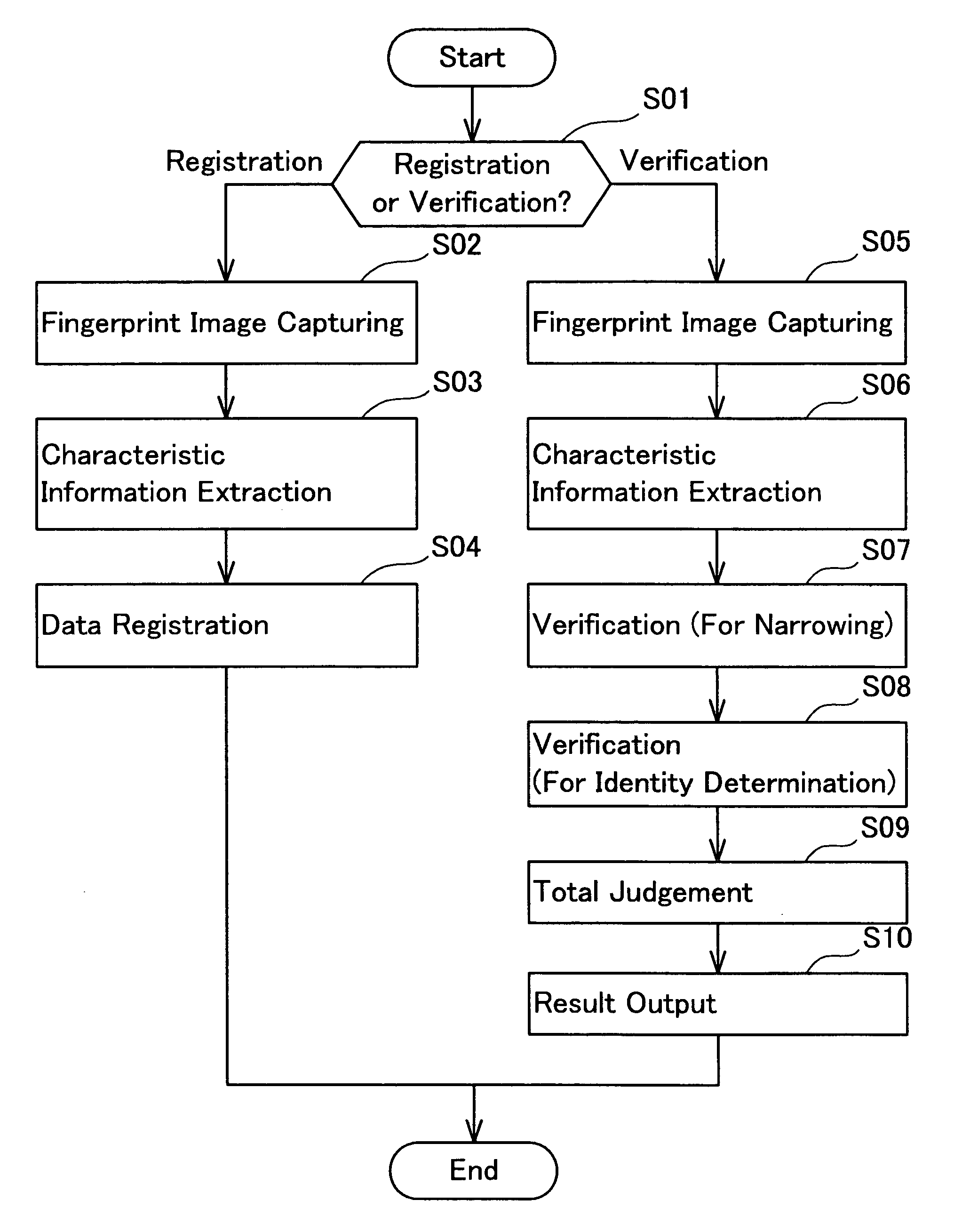 Fingerprint verification device and fingerprint verification method