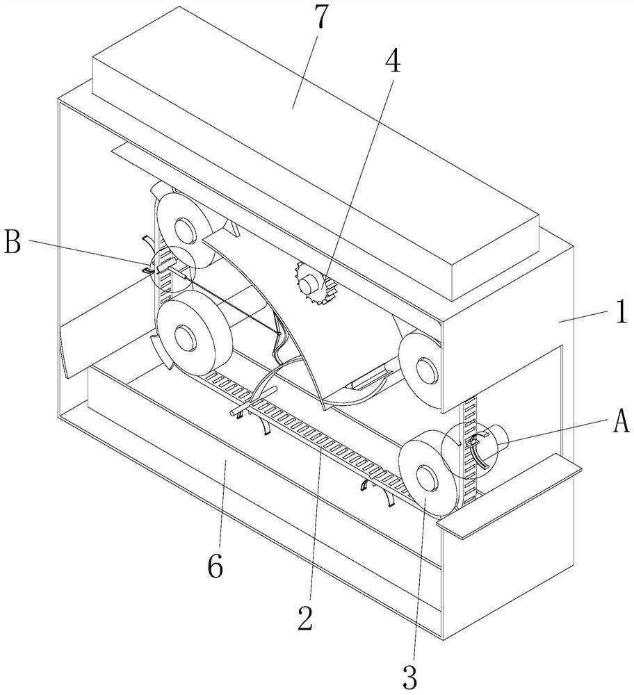 Chain type lifting device for cleaning and drying chain type wafer