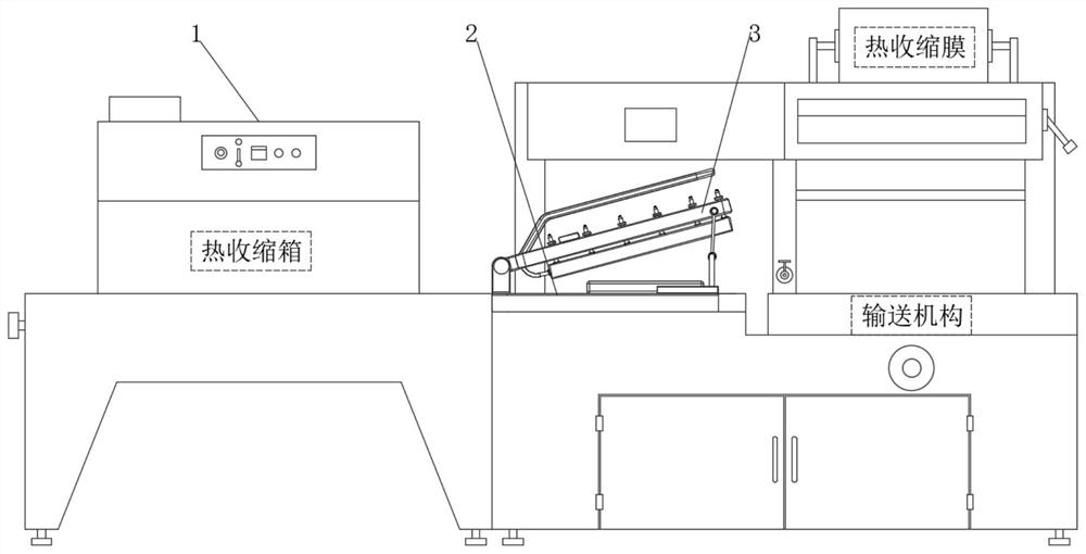 Heat shrink film packaging machine with micropore detection structure