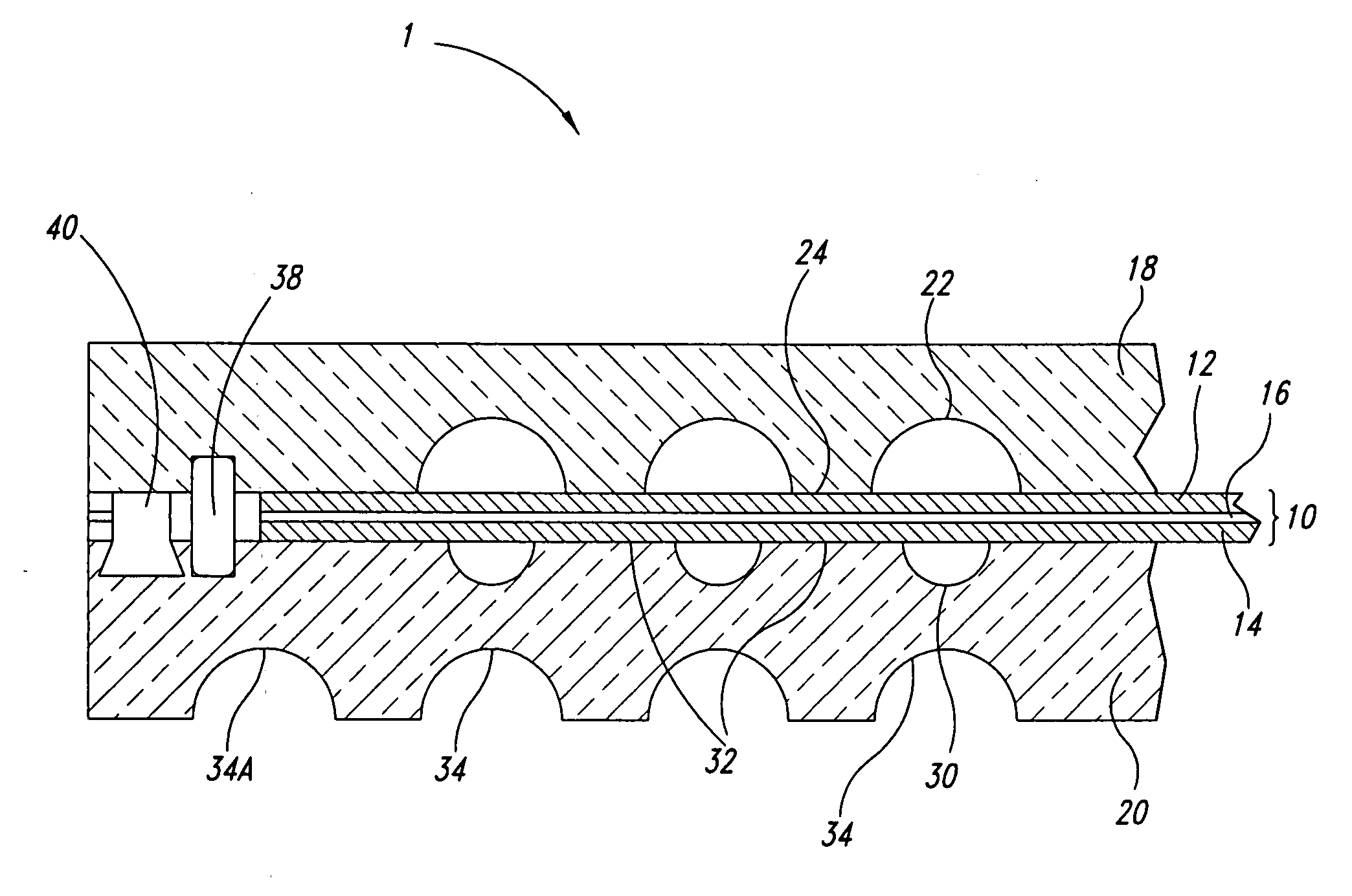 Electrochemical fuel cell stack having a plurality of integrated voltage reversal protection diodes
