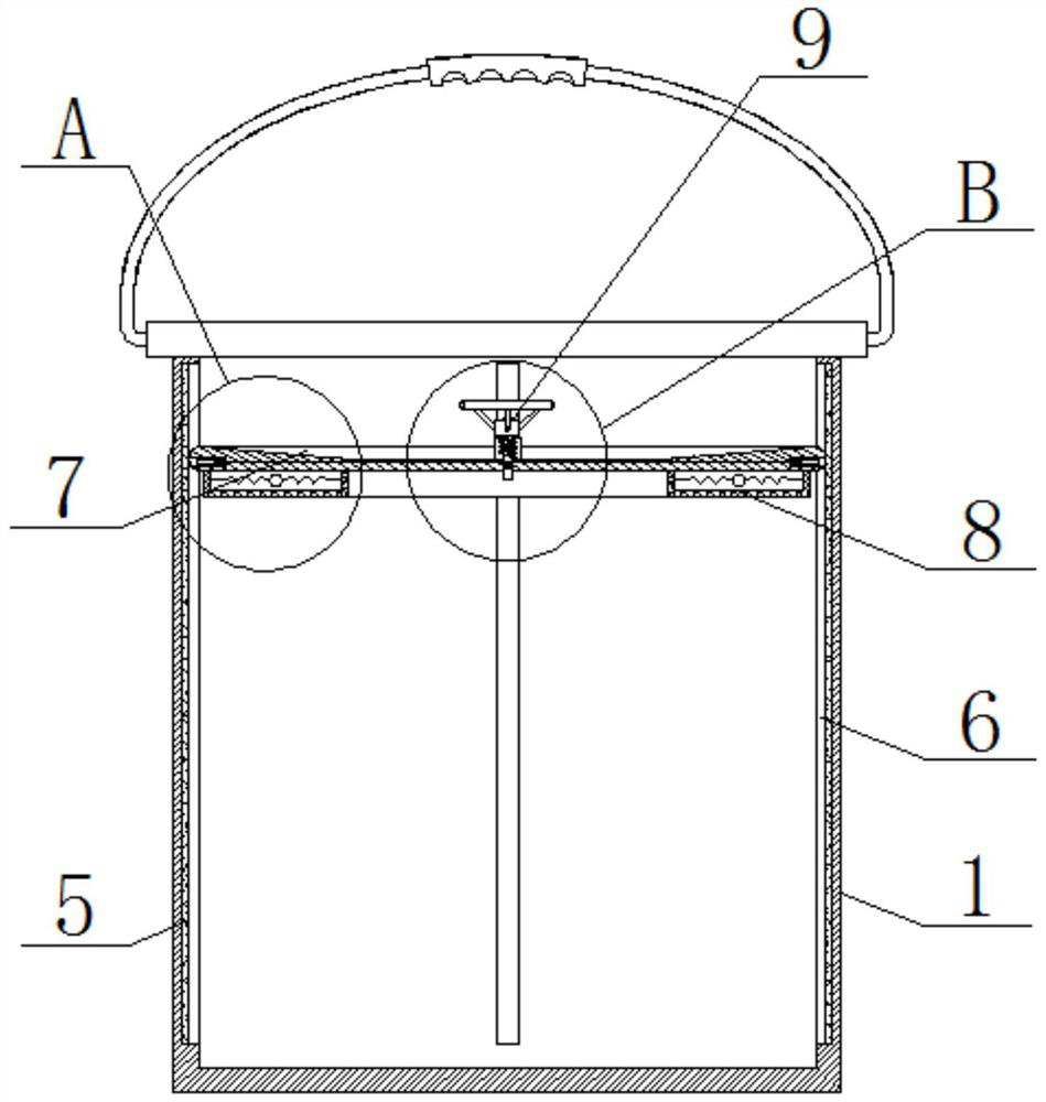 Barrel and shake preventing device in barrel