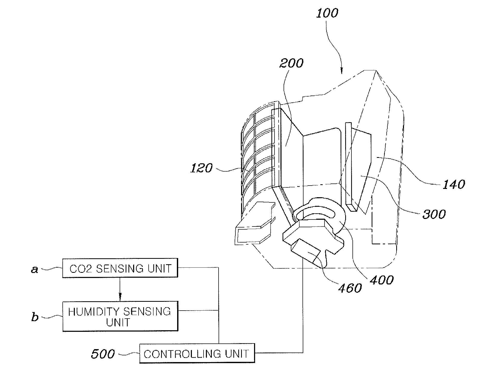 System for mixing cabin air and outside air of air-conditioner for vehicle and method of controlling the same