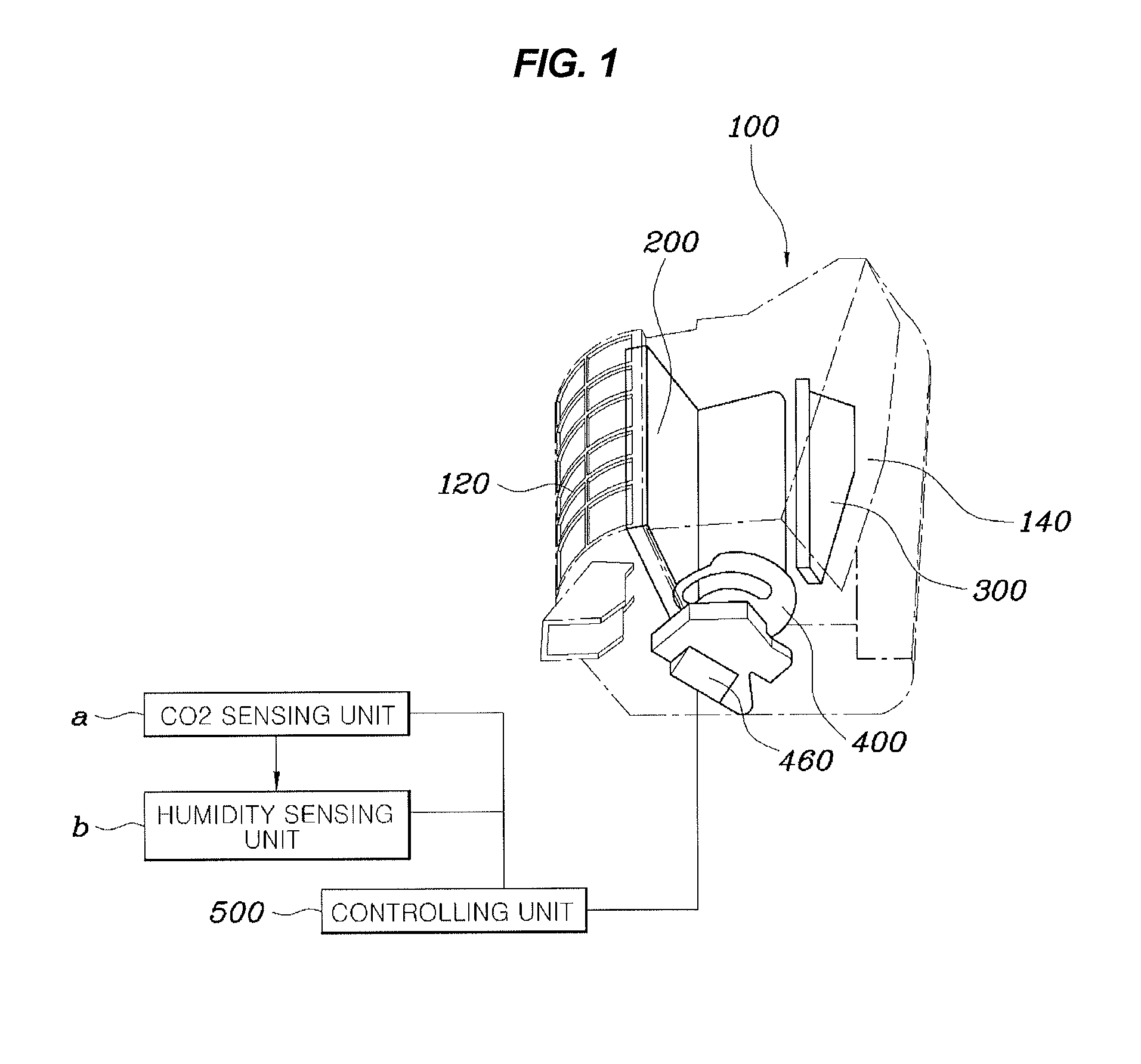 System for mixing cabin air and outside air of air-conditioner for vehicle and method of controlling the same