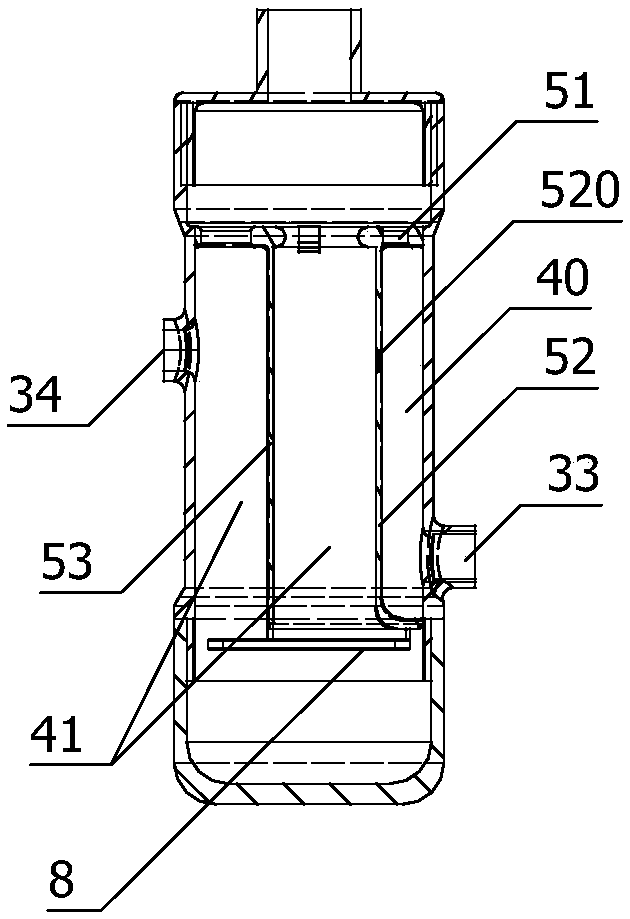 Oil-immersed transformer containing treating device