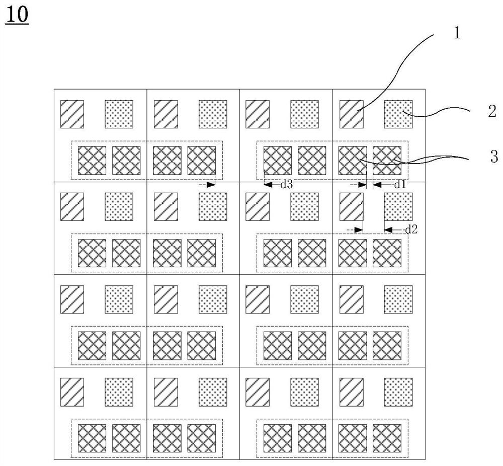 Pixel arrangement structure, metal mask plate and organic light-emitting display device