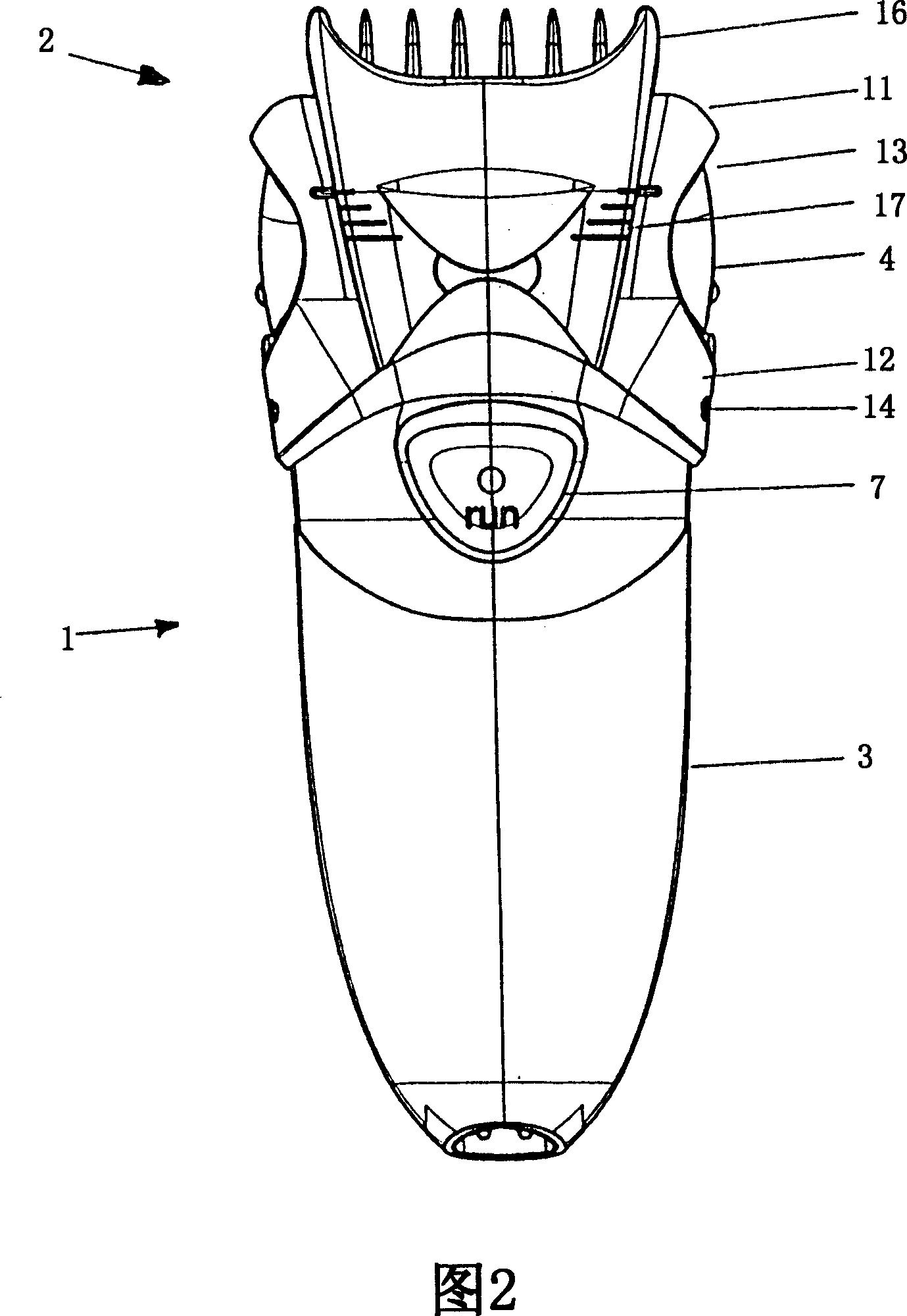 System comprising an electric razor and at least one accessory