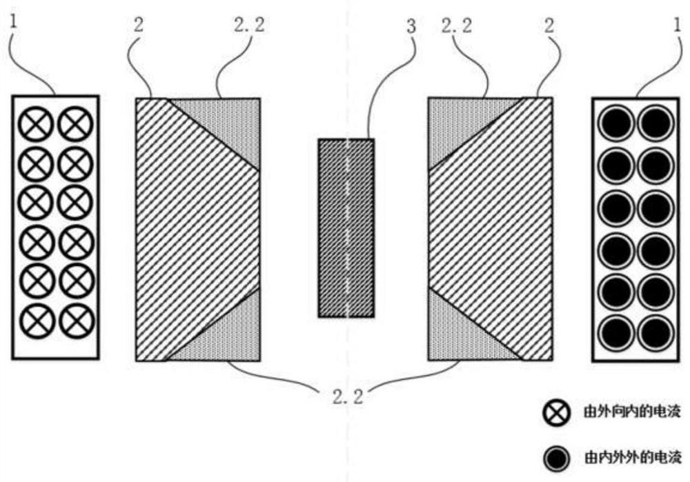 Pipe fitting forming method and device for improving magnetic field distribution of trapezoidal magnetic collector through convex pieces