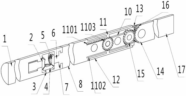 Rotating mechanism and medical paranasal sinus suction cutter