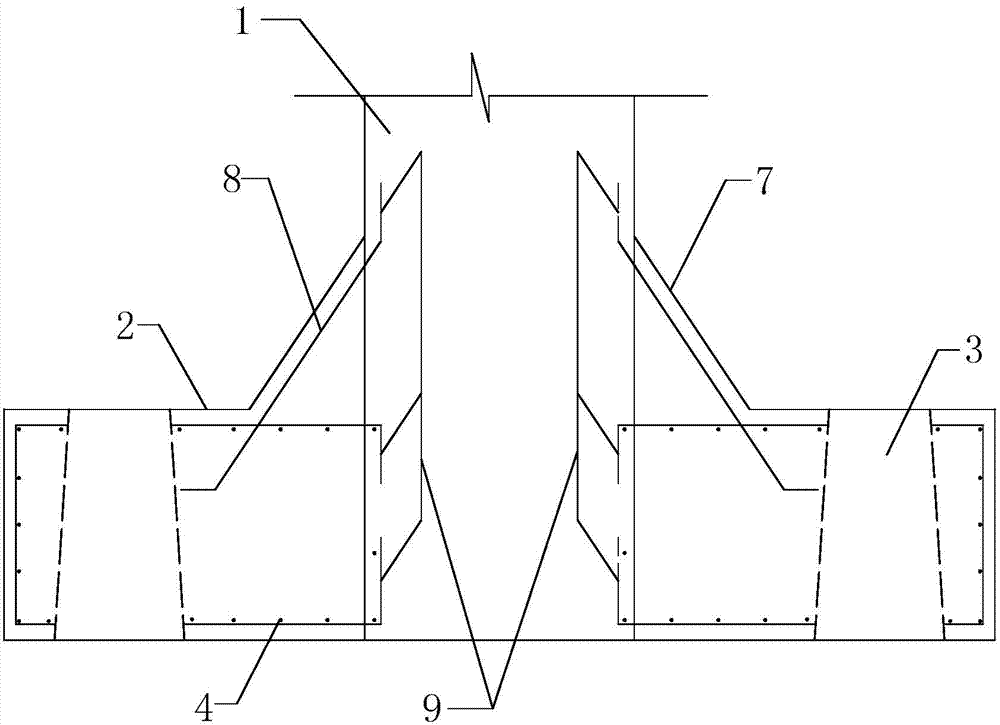 Anchor rod pile reinforcing bearing platform structure used for reinforcing deformed bridge pile and construction method thereof