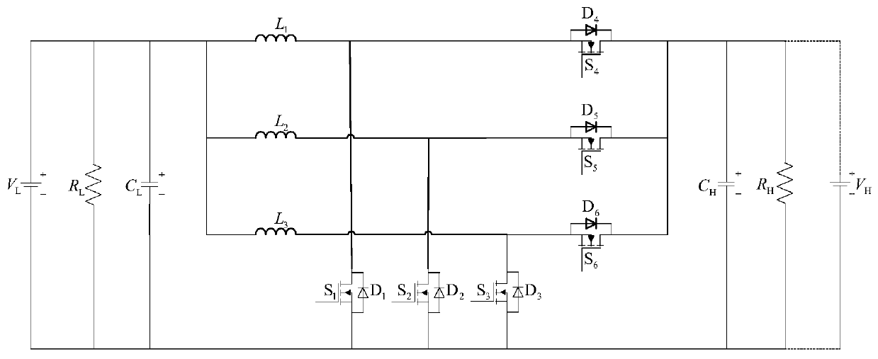 A high-gain bidirectional three-phase dc-dc converter and its control method