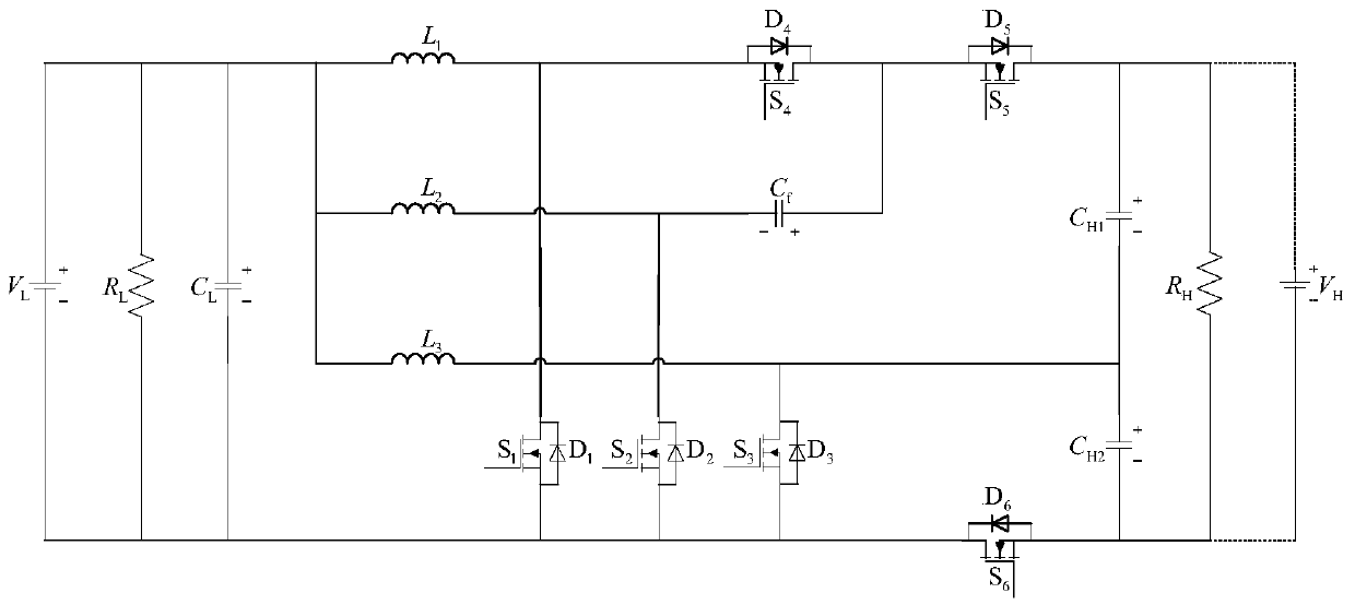 A high-gain bidirectional three-phase dc-dc converter and its control method