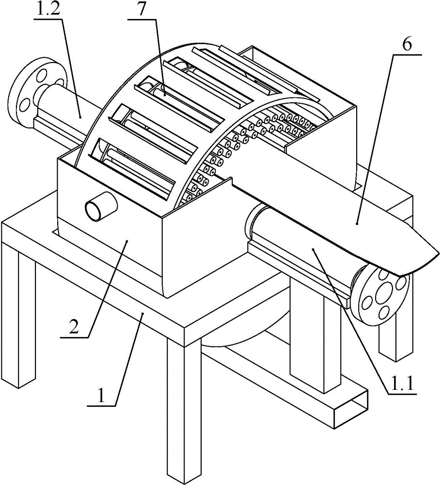 Method and device for deironing continuously in slurry in bi-twisting mode