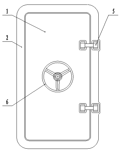 Rescue capsule partition sealing door