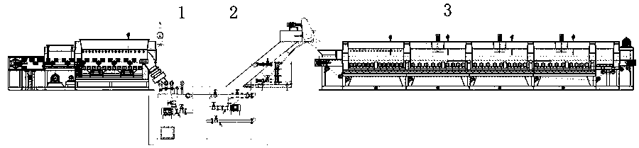 Automatic production line for thermal treatment of rotary excavation cutting teeth