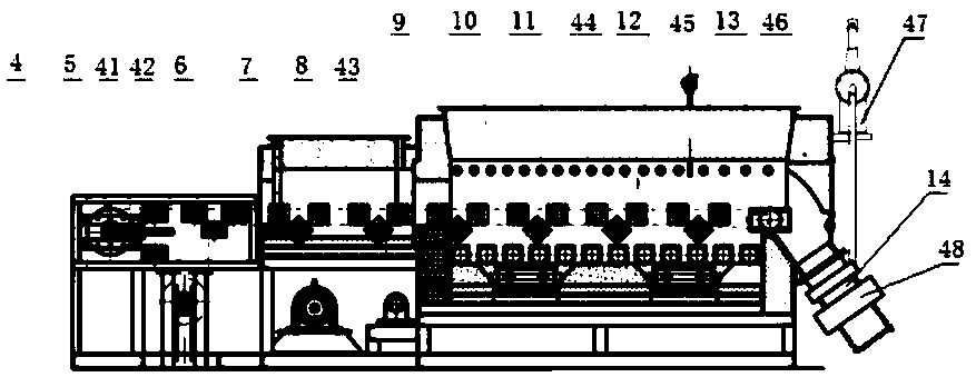 Automatic production line for thermal treatment of rotary excavation cutting teeth