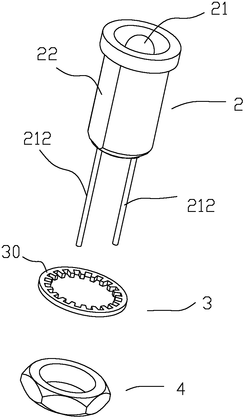 Light-emitting diode (LED) indicating device