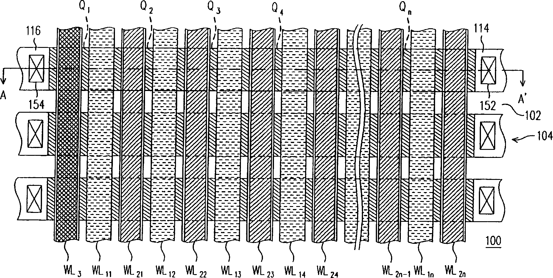 Non-volatile memory, its production and operation