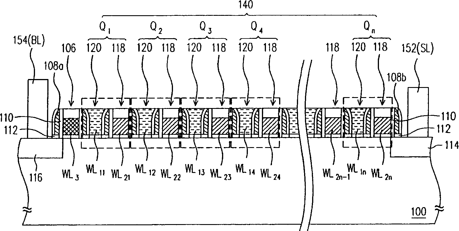 Non-volatile memory, its production and operation