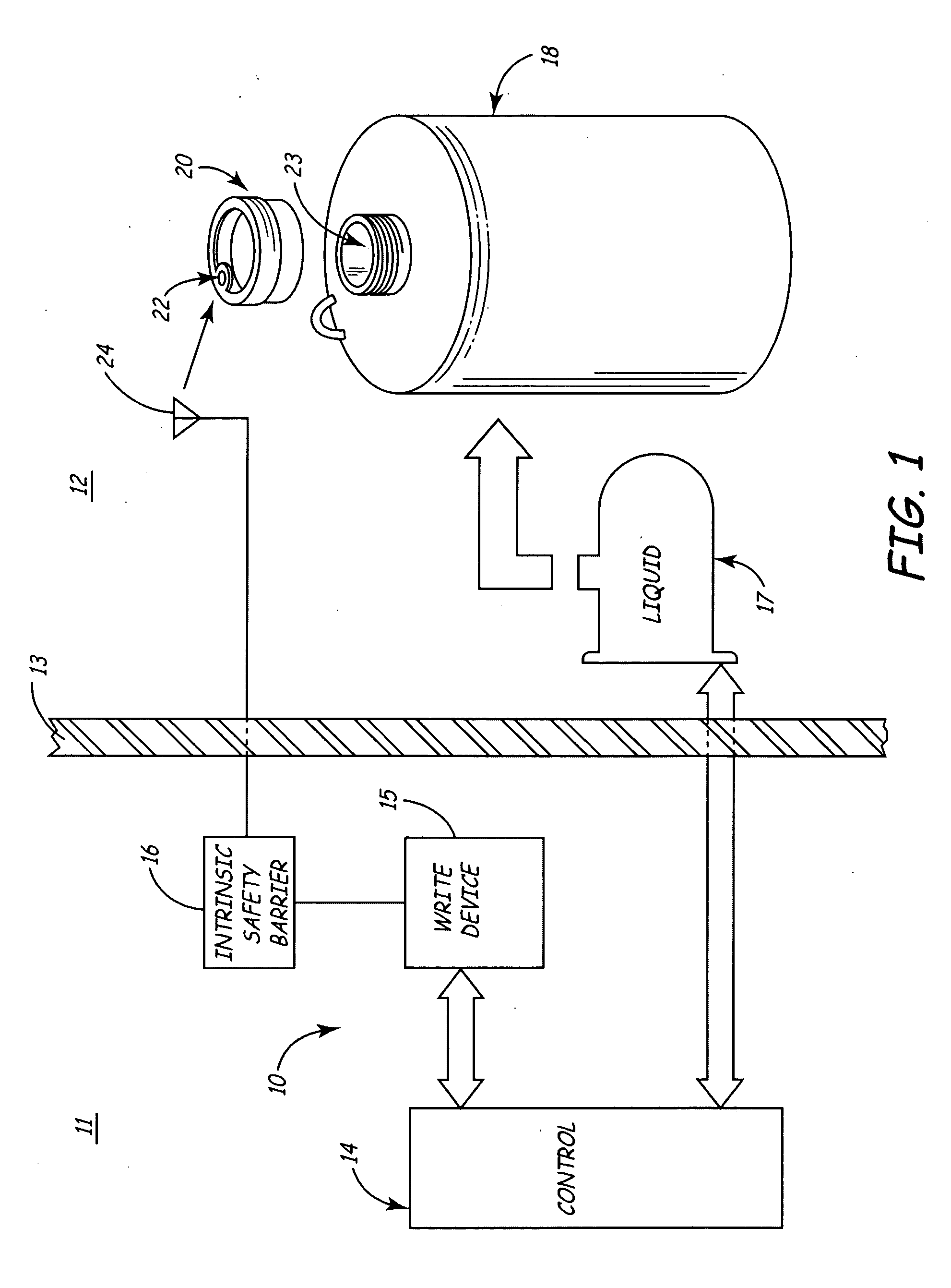 Manufacturing system with intrinsically safe electric information storage