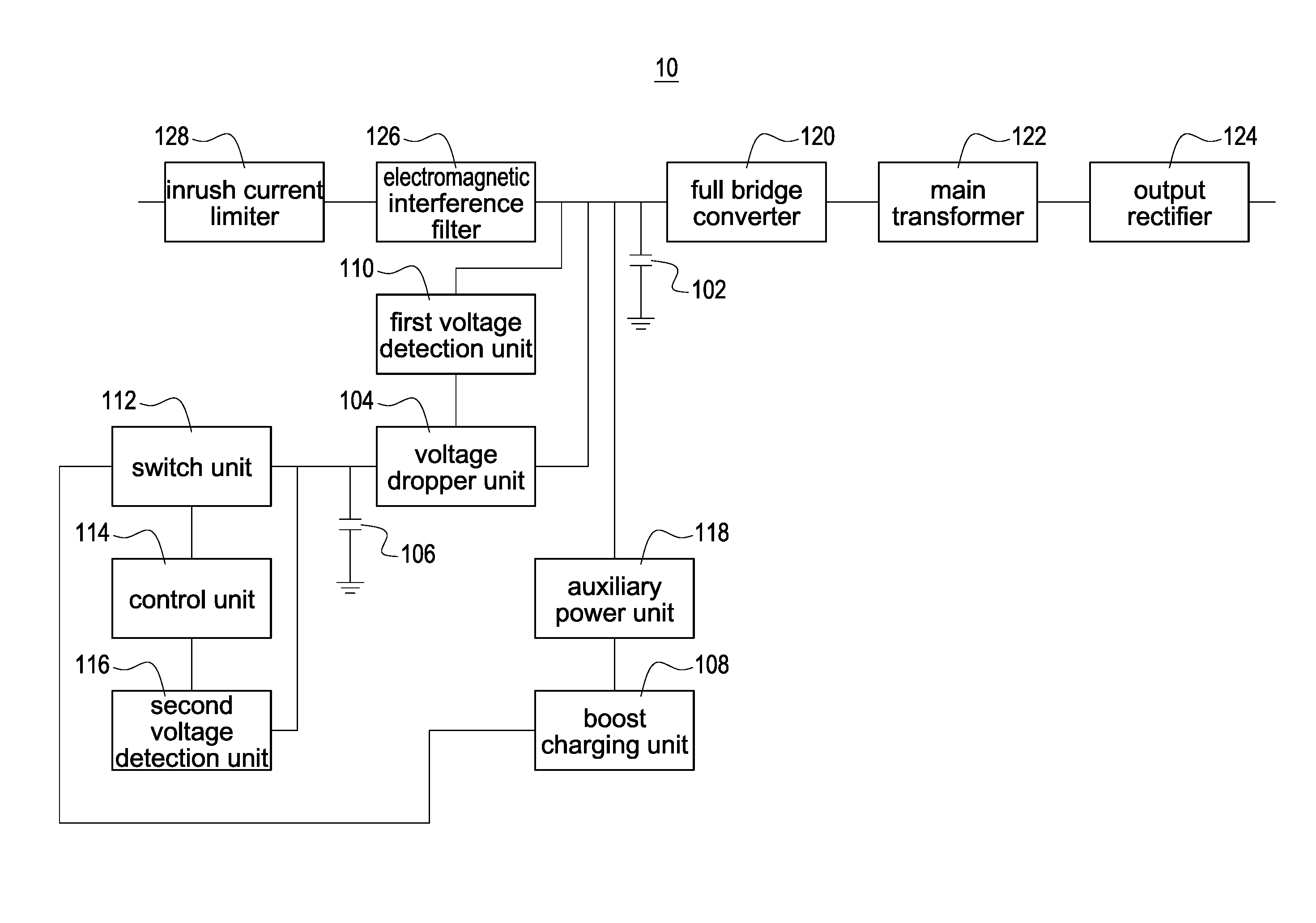 Power supply apparatus with extending hold up time function