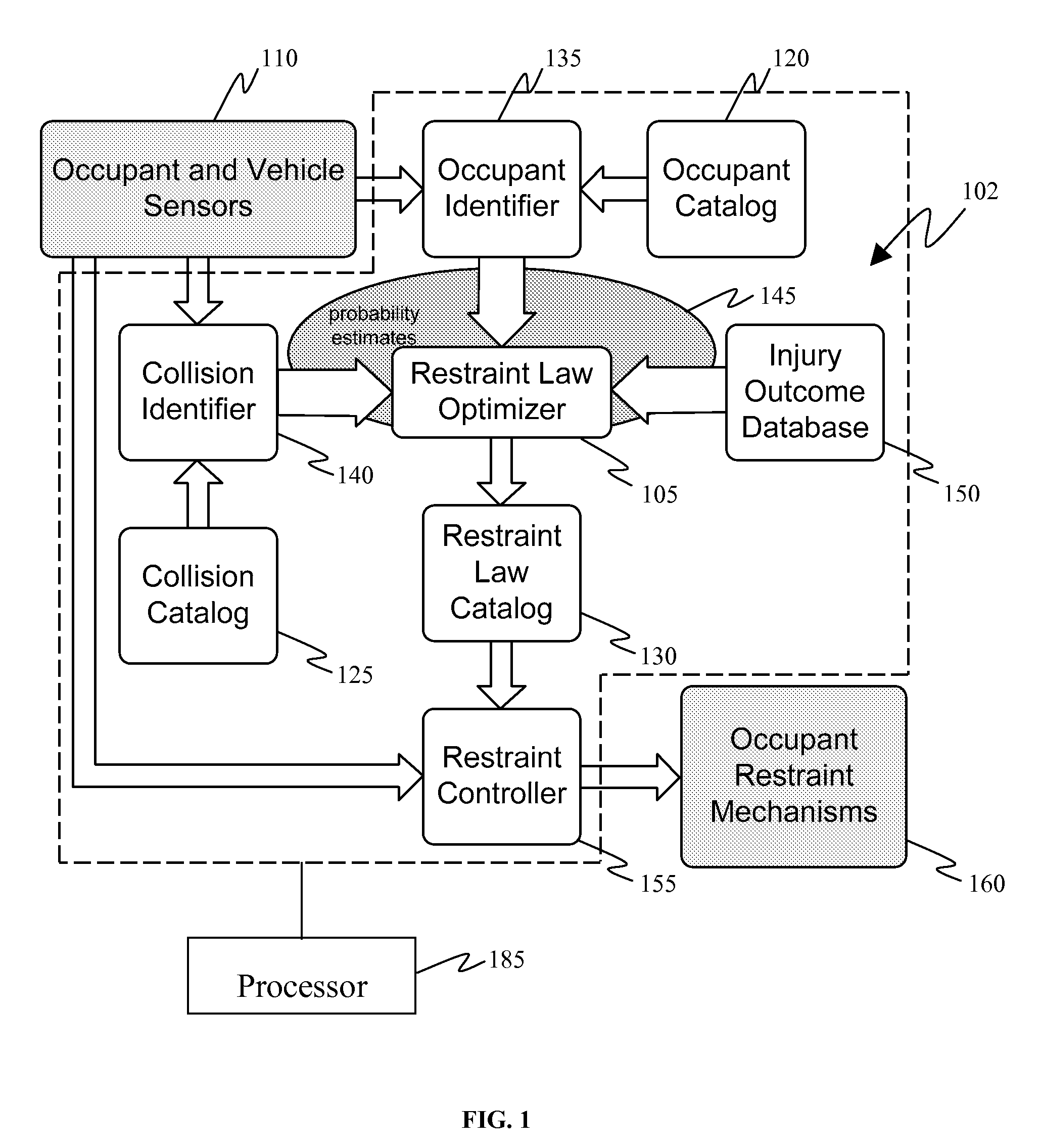 System and method for minimizing occupant injury during vehicle crash events