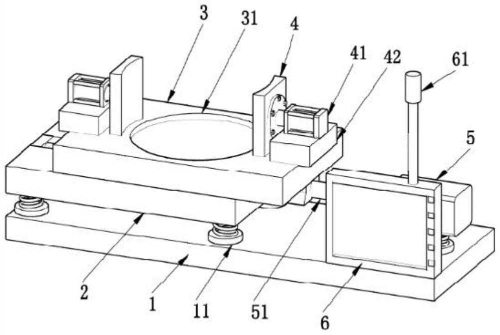 Novel mold fixing device convenient to use in electrical automatic production line