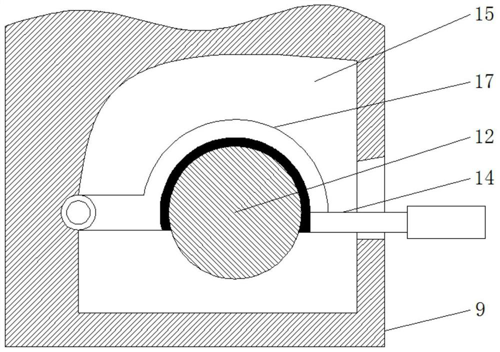 An easy-to-move scaffolding handling device