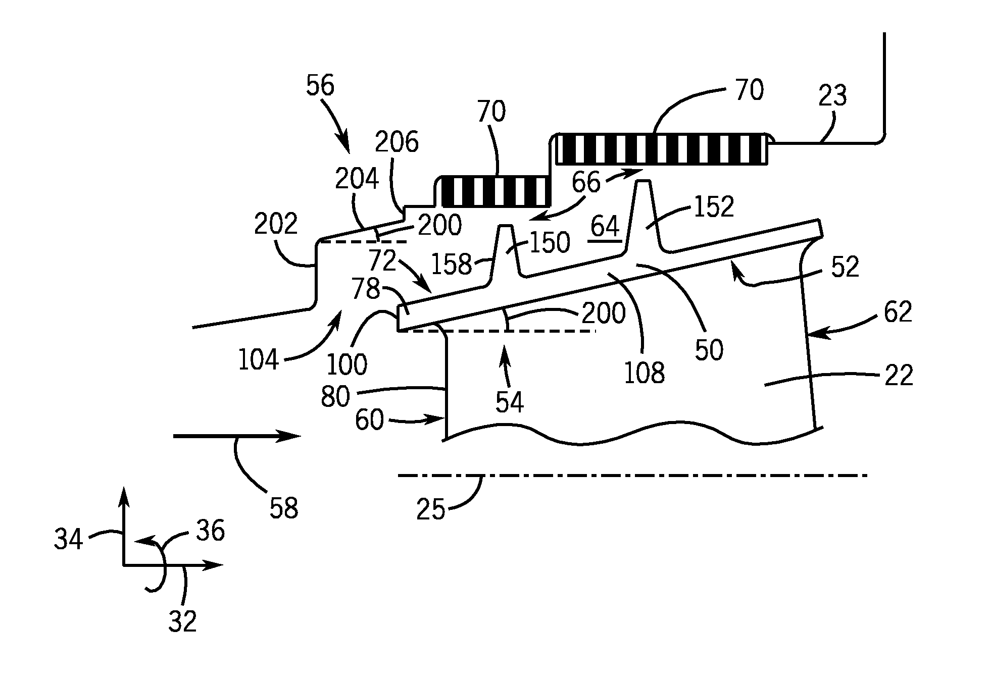 Turbomachine blade tip shroud with parallel casing configuration