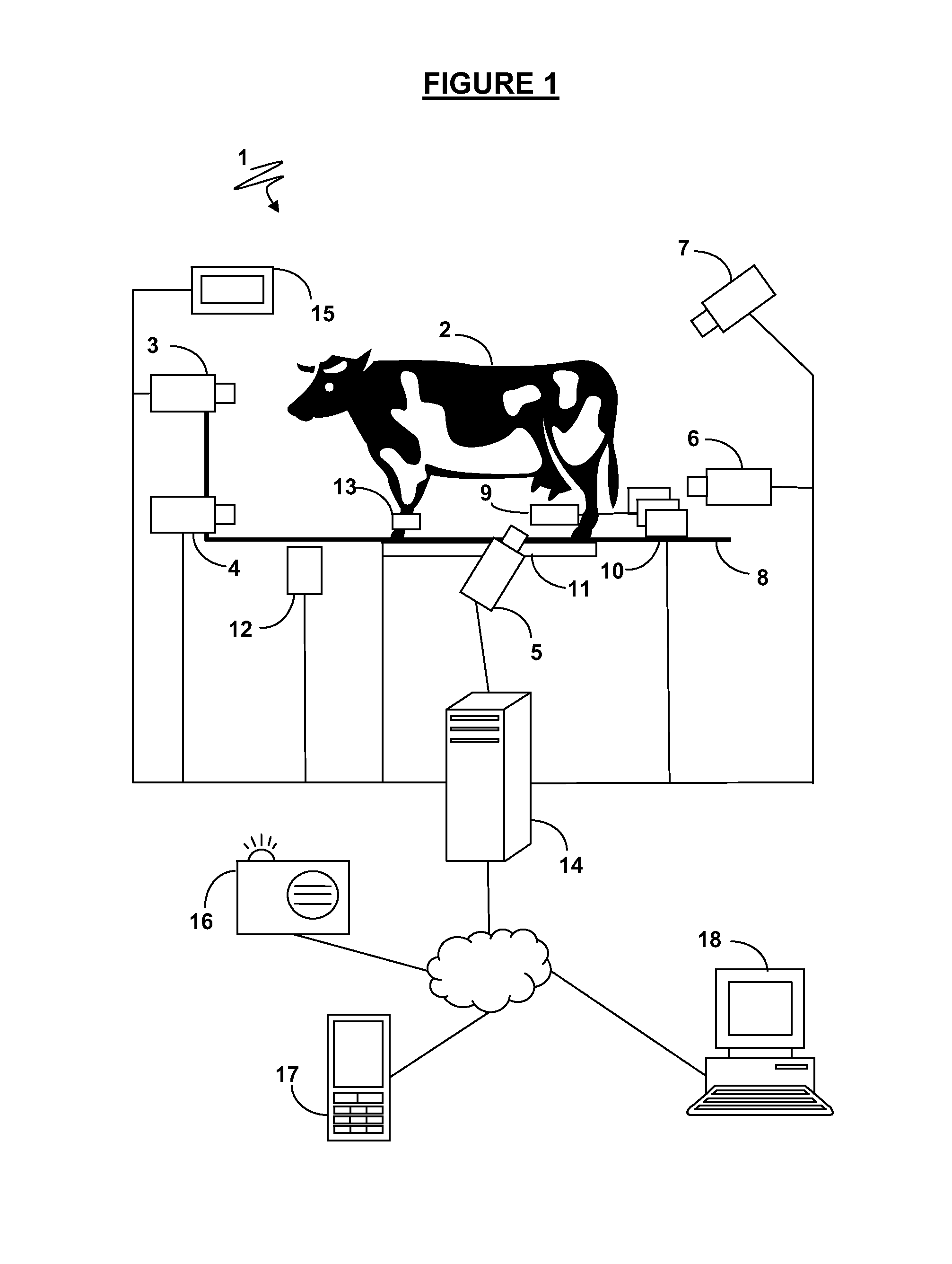 Detection apparatus for the monitoring of milking animals
