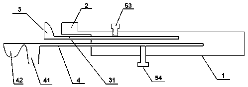 Lower-jaw protraction distance measuring device