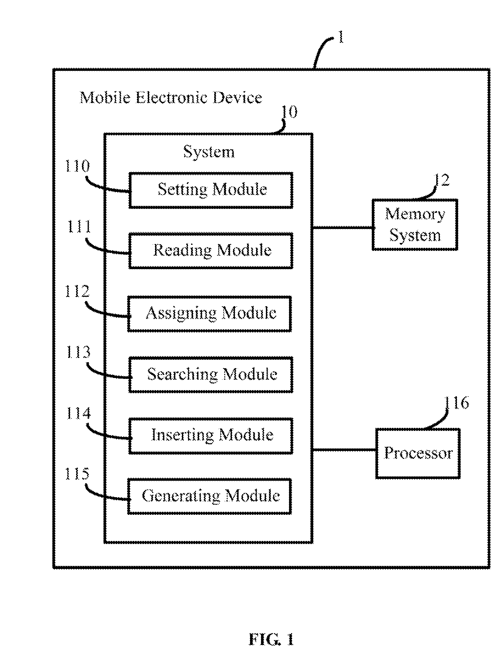 System and method for encrypting an electronic file in a mobile electronic device